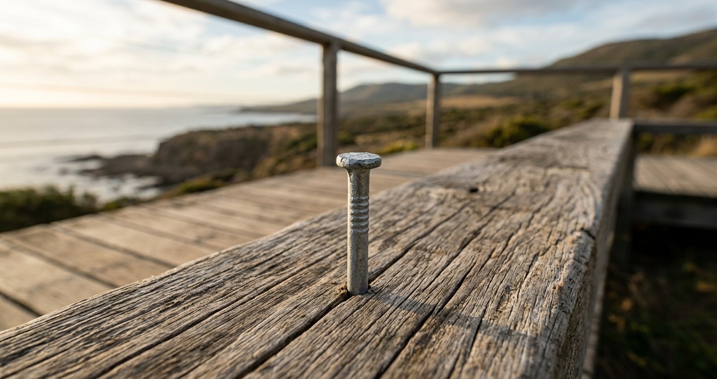 Galvanised carbon steel nail
